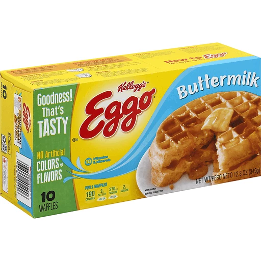 Eggo Buttermilk Waffles Ten Each 12.3 Oz Eggo Buttermilk Waffles Ten Each 12.3 Oz