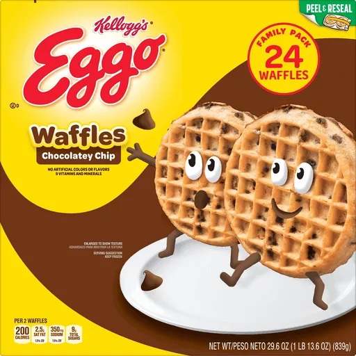 Eggo Chocolatey Chip Waffles 24 Each29.6 Oz Eggo Chocolatey Chip Waffles 24 Each29.6 Oz