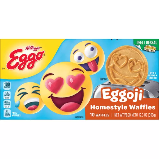 Eggo Eggoji Homestyle Waffles 10 Each 12.3 Oz Eggo Eggoji Homestyle Waffles 10 Each 12.3 Oz
