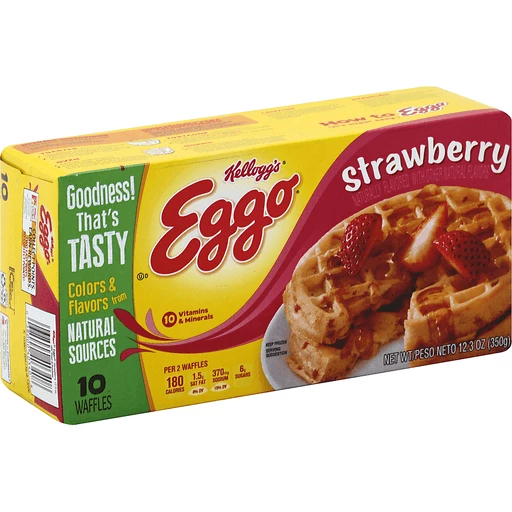 Eggo Strawberry Waffles Ten Each 12.3 Oz Eggo Strawberry Waffles Ten Each 12.3 Oz