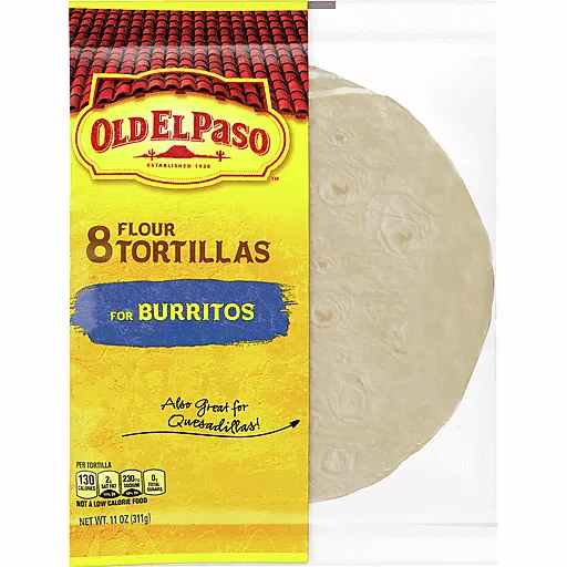 Eight Flour Tortillas For Burritos 11 Oz Eight Flour Tortillas For Burritos 11 Oz