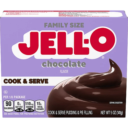 Family Size Jello Chocolate Pudding 5 Oz