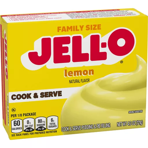 Family Size Jello Lemon Pudding & Pie Filling 4.3 Oz