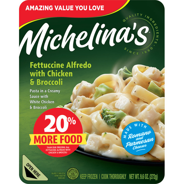 Michelina's Fettuccine Alfredo Chicken Broccoli 9.6 Oz