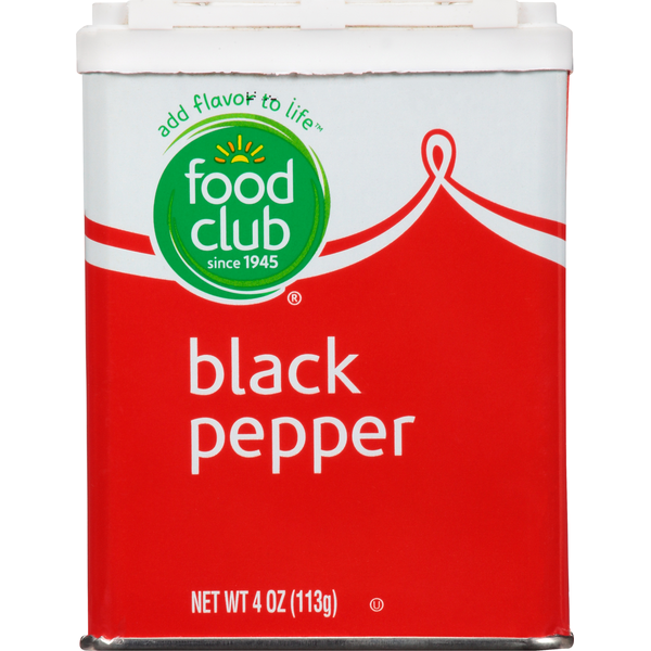 Food Club Black Pepper 4 Oz Food Club Black Pepper 4 Oz