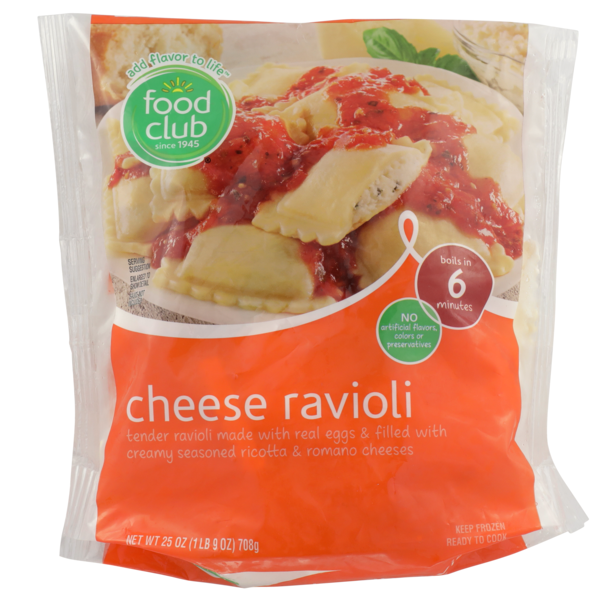 Food Club Cheese Ravioli 25 Oz Food Club Cheese Ravioli 25 Oz