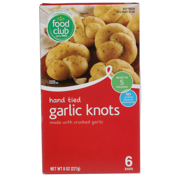 Food Club Hand Tied Garlic Knots 8 Oz