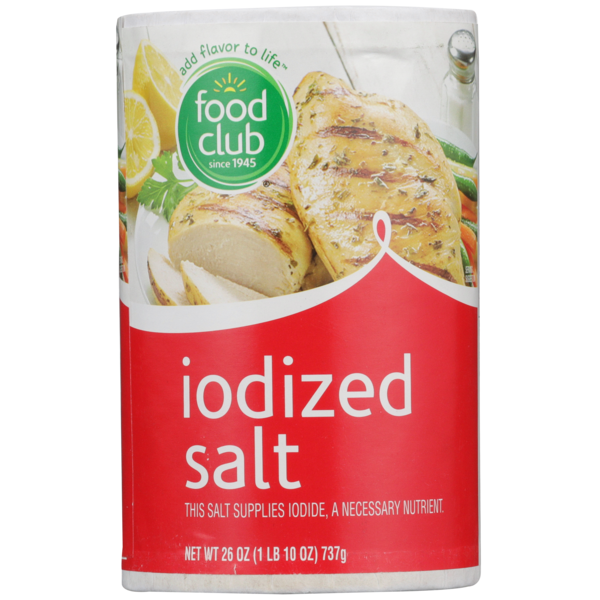 Food Club Iodized Salt 26 Oz