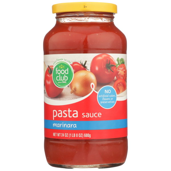Food Club Marinara Pasta Sauce 24 Oz