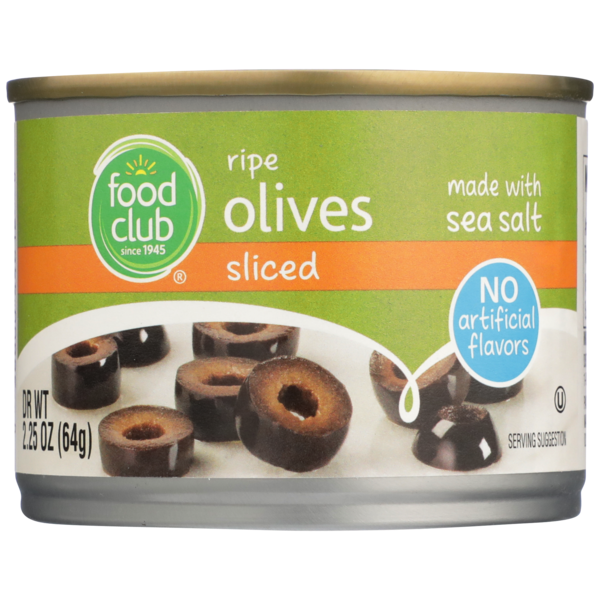 Food Club Sliced Ripe Olives 2.25 Oz