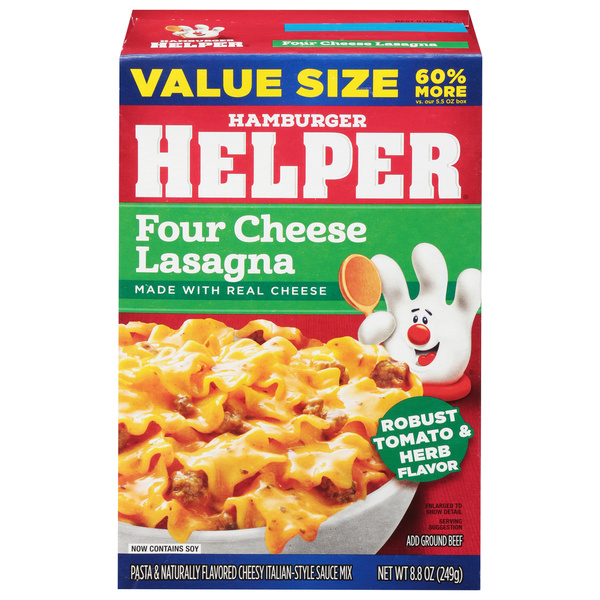 Hamburger Helper Four Cheese Lasagna 8.8 Oz Hamburger Helper Four Cheese Lasagna 8.8 Oz