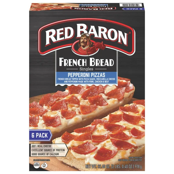 Red Baron French Bread Singles Pepperoni 6 Pack