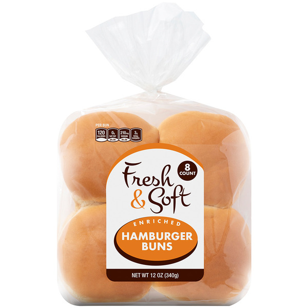 Fresh & Soft Hamburger Buns 12 Oz