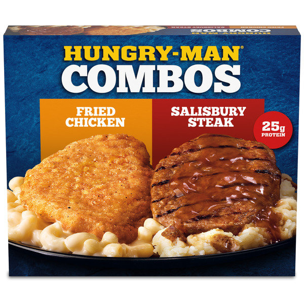 Hungry Man Fried Chicken & Salisbury Steak Combo 15 Oz