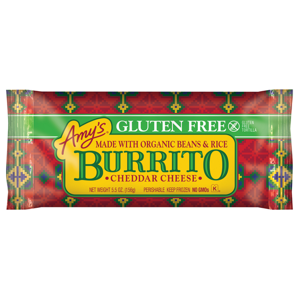 Amy's Gluten Free Cheddar Cheese Burrito 5.5 Oz