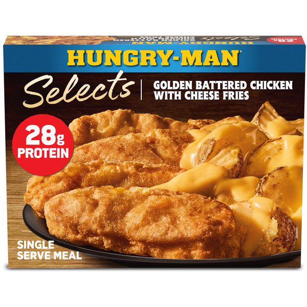 Hungry Man Golden Battered Chicken & Cheese Fries 16 Oz