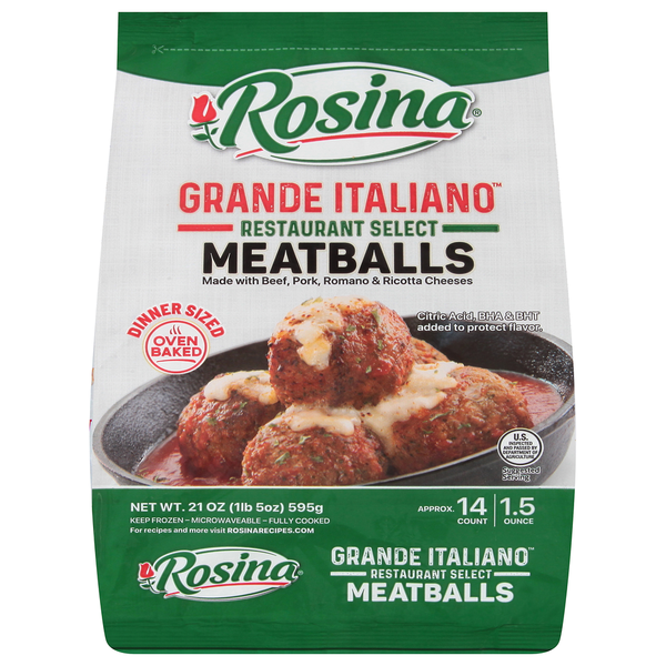 Rosina Grande Italiano Meatballs 21 Oz