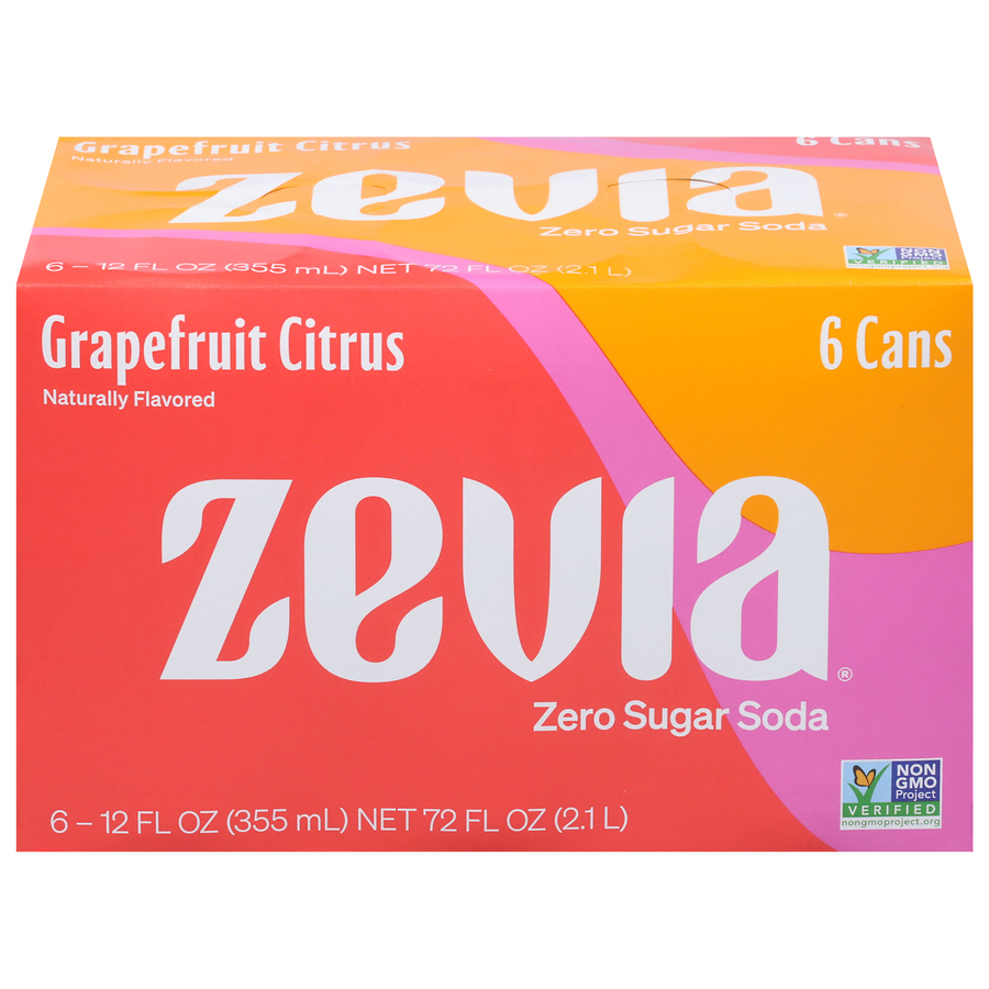 Grapefruit Citrus Zero Sugar Soda Six 12 FL Oz Cans Grapefruit Citrus Zero Sugar Soda Six 12 FL Oz Cans