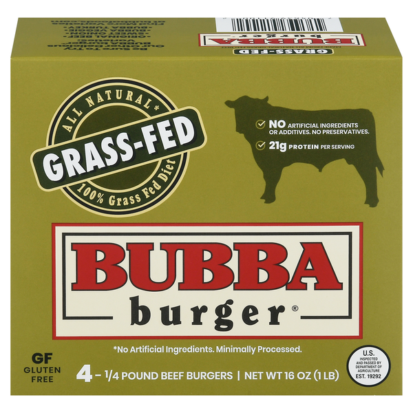 Grass Fed Beef Bubba Burger 1 LB Grass Fed Beef Bubba Burger 1 LB