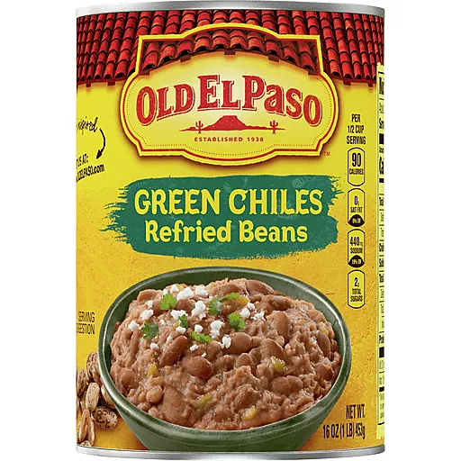 Green Chiles Refried Beans 16 Oz Green Chiles Refried Beans 16 Oz