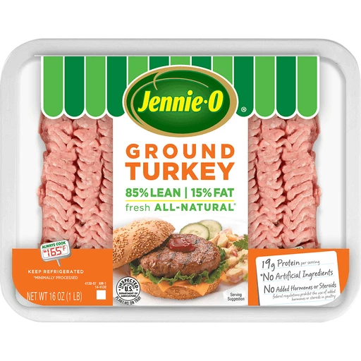 Ground Turkey 85% Lean 15% Fat 1 LB Ground Turkey 85% Lean 15% Fat 1 LB