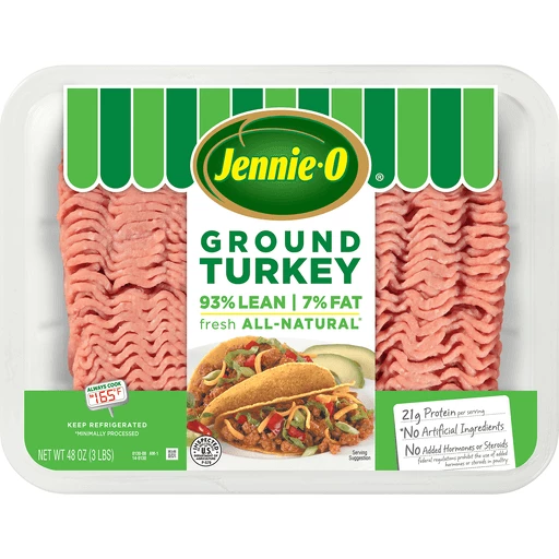 Ground Turkey 93% Lean 7% Fat 3 LB Ground Turkey 93% Lean 7% Fat 3 LB