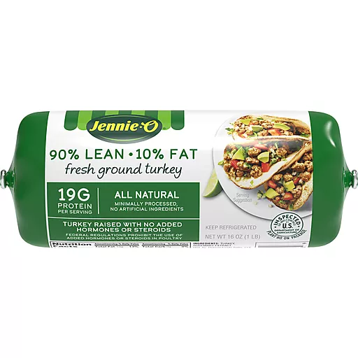 Ground Turkey Tube 90% Lean 10% Fat 1 LB Ground Turkey Tube 90% Lean 10% Fat 1 LB