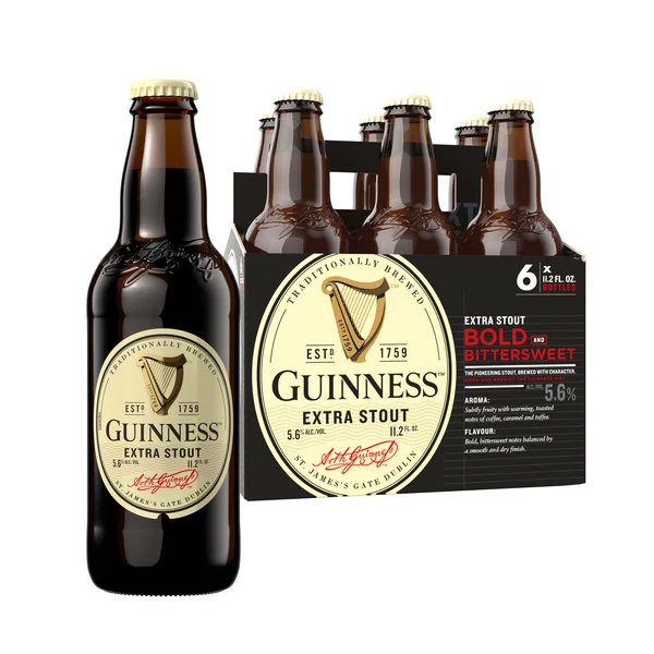 Guinness Extra Stout 6 Bottles 11.2 FL Oz