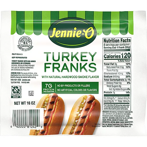 Hardwood Smoked Turkey Franks 16 Oz Hardwood Smoked Turkey Franks 16 Oz