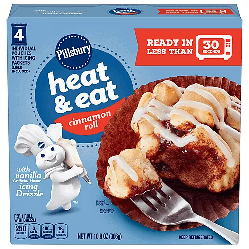 HeatNEatCinnamonRollPacksMicrowavable4Each10.8Oz