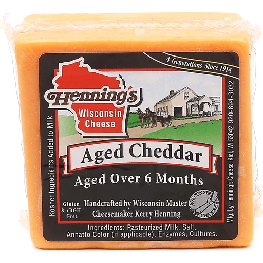 Henning's Wisconsin Aged Cheddar Cheese 0.85 LB