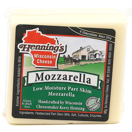 Henning's Wisconsin Mozzarella Cheese 0.83 LB