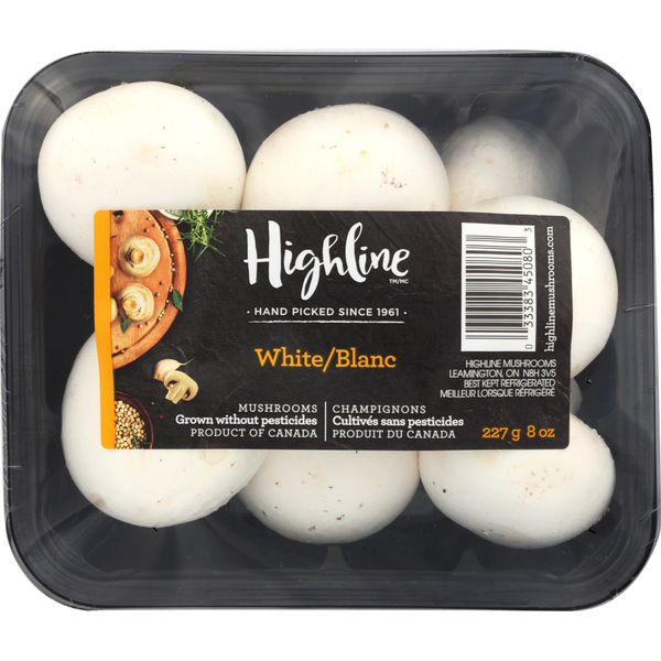 Highline White Mushrooms 8 Oz Highline White Mushrooms 8 Oz