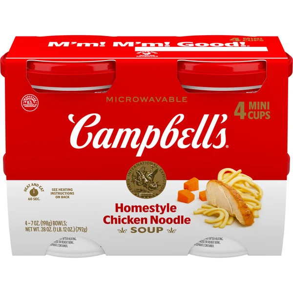 Campbell's Homestyle Chicken Noodle Soup Bowls 28 Oz