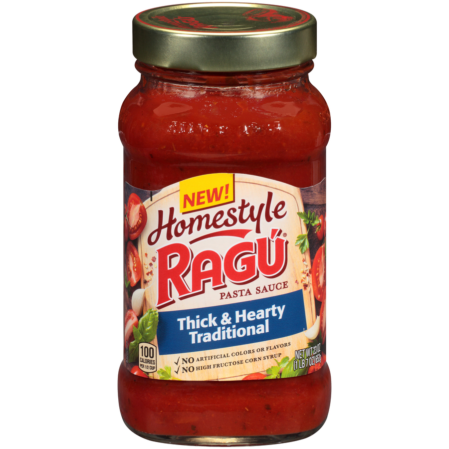 Ragu Pasta Sauce; Add Noodles, Meat And A Healthy Appetite!