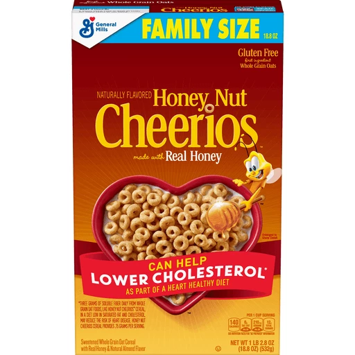 HoneyNutCheeriosRealHoneyFamilySize1LB2.8Oz