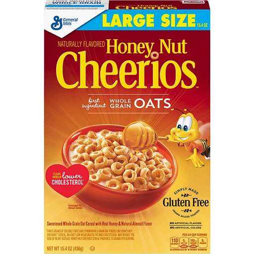 HoneyNutCheeriosRealHoneyLargeSize15.4Oz