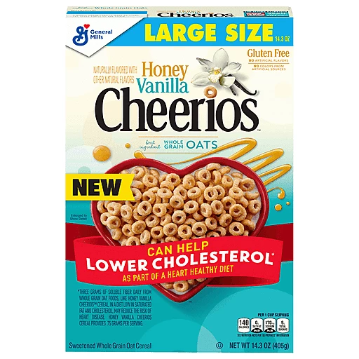 HoneyVanillaCheeriosLargeSize14.3Oz