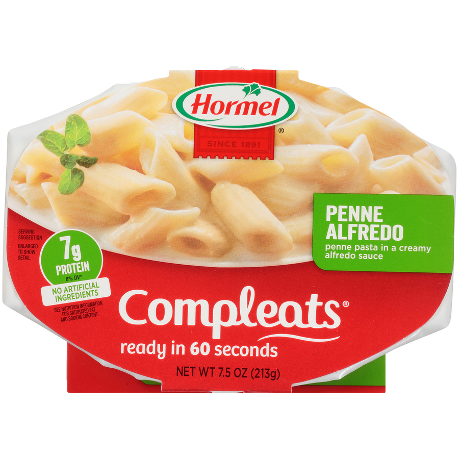 HormelCompleatsPennePastaInACreamyAlfredoSauce7.5Oz HormelCompleatsPennePastaInACreamyAlfredoSauce7.5Oz