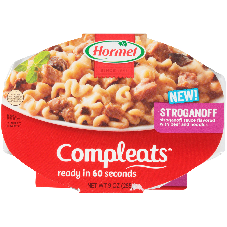 HormelCompleatsStroganoffBeefAndNoodles9Oz HormelCompleatsStroganoffBeefAndNoodles9Oz