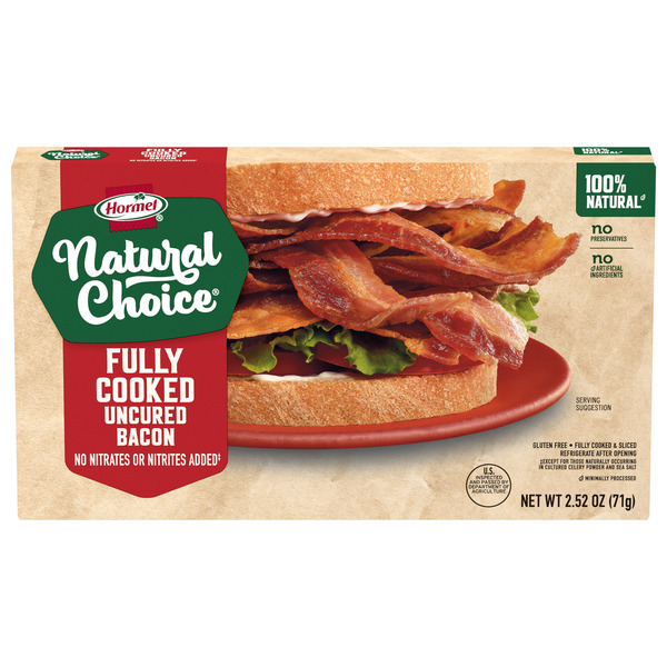 Hormel Natural Choice Cooked Bacon 2.52 Oz Hormel Natural Choice Cooked Bacon 2.52 Oz