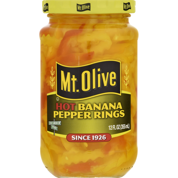 Mt. Olive Hot Banana Pepper Rings 12 FL Oz