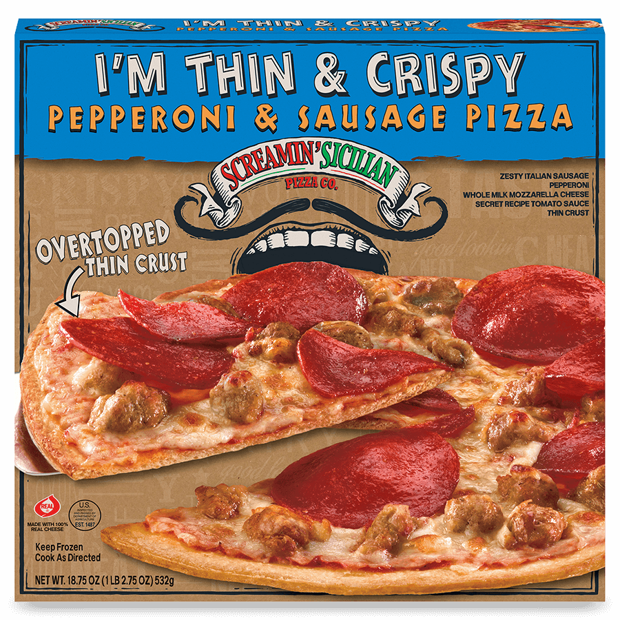 I'm Thin Crispy Pepperoni Sausage 18.75 Oz I'm Thin Crispy Pepperoni Sausage 18.75 Oz