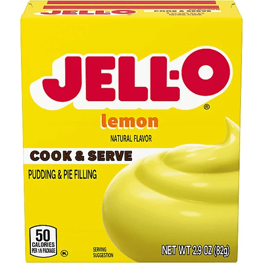 Jello Lemon Cook & Serve Pudding & Pie Filling 2.9 Oz