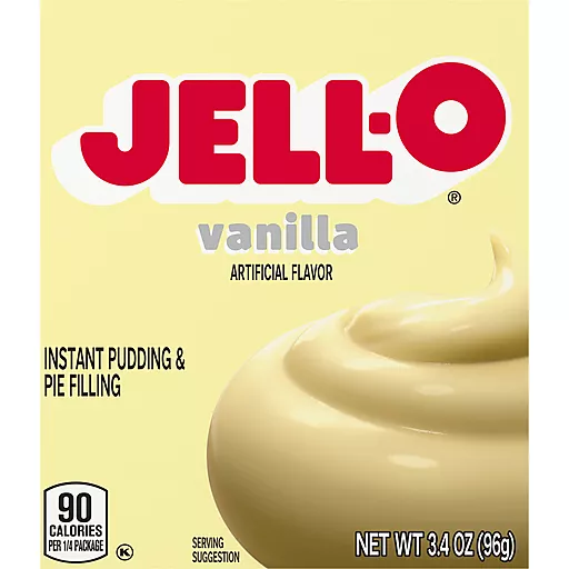 Jello Vanilla Instant Pudding & Pie Filling 3.4 Oz