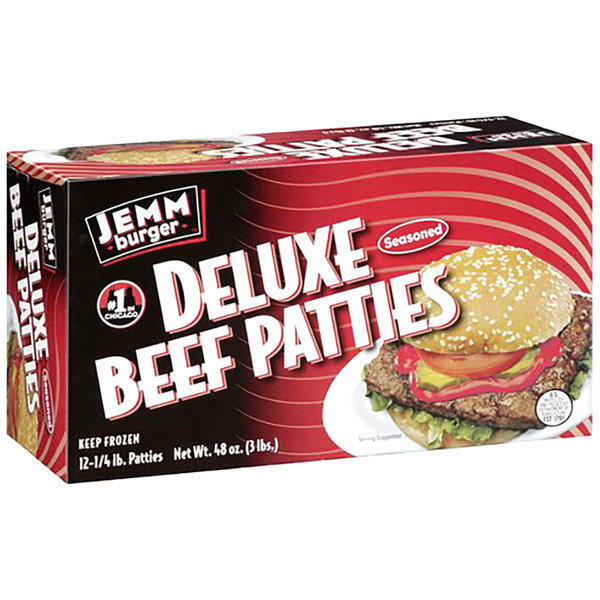 Jemm Burger Deluxe Beef Patties 3 LB Jemm Burger Deluxe Beef Patties 3 LB