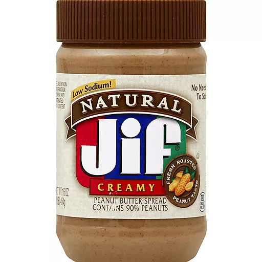 Jif Natural Creamy Peanut Butter 16 Oz Jif Natural Creamy Peanut Butter 16 Oz