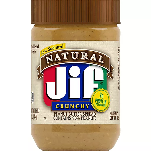 Jif Natural Crunchy Peanut Butter 16 Oz Jif Natural Crunchy Peanut Butter 16 Oz