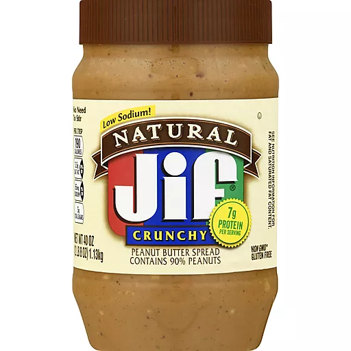 Jif Natural Crunchy Peanut Butter 40 Oz Jif Natural Crunchy Peanut Butter 40 Oz