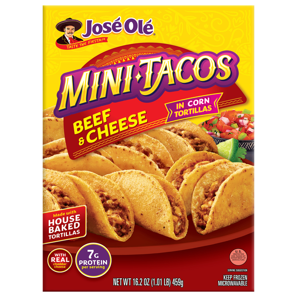 José Olé Beef & Cheese Mini Tacos 16.2 Oz